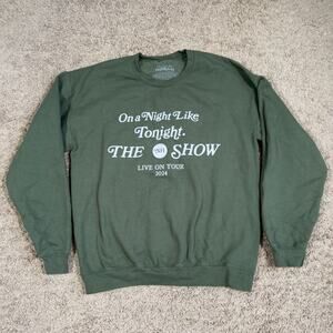 Niall Horan Medium On a Night Like Tonight Green Tour Crewneck Sweatshirt